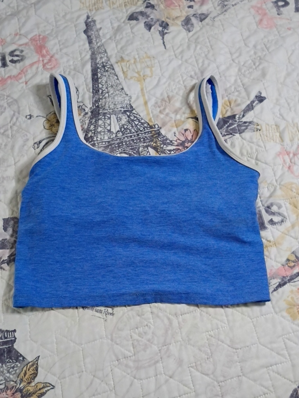 Athletic Blue Sports Bra Double Layered Size Small